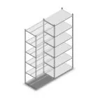 Fachbodenregal Medium Duty 2200x850x500mm (HxBxT) 6 Ebenen verzinkt Anbauregal