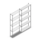 Fachbodenregal Medium Duty 2500x1150x300 mm (HxBxT) 5 Ebenen verzinkt Anbauregal