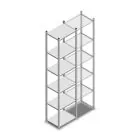 Fachbodenregal Medium Duty 3000x550x400 mm (HxBxT) 6 Ebenen verzinkt Grundregal
