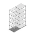Fachbodenregal Medium Duty 2500x850x700mm (HxBxT) 6 Ebenen verzinkt Anbauregal