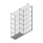 Fachbodenregal Medium Duty 2500x1000x500 mm (HxBxT) 6 Ebenen blaues Anbauregal