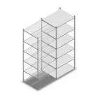 Fachbodenregal Medium Duty 2500x1000x800 mm (HxBxT) 6 Ebenen verzinkt Anbauregal