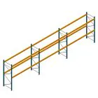Vorteilsreihe gebrauchte JH MPB Palettenregal 3500x11200x1100 mm (HxBxT) 2 Ebenen