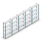 Vorteilsreihe Fachbodenregal Medium Duty 2000x5000x300 mm (HxBxT) 5 Ebenen blau