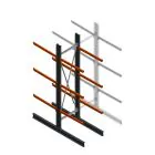 Schweres Kragarmregal beidseitig 4000x1000x1200mm (HxBxT) 3 Ebenen Grundregal