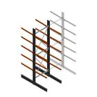 Schweres Kragarmregal beidseitig 5000x1500x1200mm (HxBxT) 5 Ebenen Grundregal