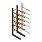 Schweres einseitiges Kragarmregal 4000x800x1200 mm (HxBxT) 5 Ebenen Grundregal