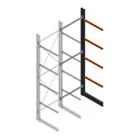 Schweres einseitiges Kragarmregal 5000x1500x1000mm (HxBxT) 5 Ebenen Anbauregal