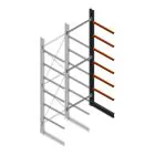 Schweres Kragarmregal einseitig 5000x1500x1500 mm (HxBxT) 6 Ebenen Anbauregal