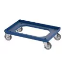 Eurokisten Rollplatteau 250 kg ohne Bremse Blau