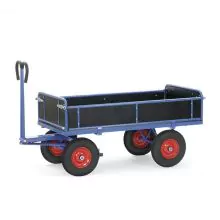 Handwagen mit Holzwänden 2000x1000x1190 mm (LxBxH) 1250 kg