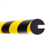MORION Profilstoßkante rund Ø 40 mm 5000 mm gelb/schwarz