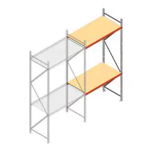 Weitspannregal AR 3000x1850x900 mm (hxbxt) 2 Ebenen verzinkt Anbauregal mit vormontierten Rahmen