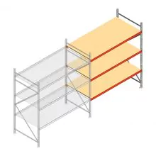 Weitspannregal AR 2000x2010x1000 mm (hxbxt) 3 Ebenen verzinkt Anbauregal