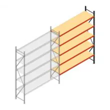 Weitspannregal AR 3000x2700x600 mm (hxbxt) 5 Ebenen verzinkt Anbauregal mit vormontierten Rahmen