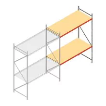 Weitspannregal AR 3000x2700x1000 mm (hxbxt) 2 Ebenen verzinkt Anbauregal