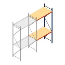 Weitspannregal AR 3000x1610x800 mm (hxbxt) 2 Ebenen blau Anbauregal