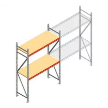 Weitspannregal AR 2000x1850x600 mm (hxbxt) 2 Ebenen verzinkt Anfangsregal