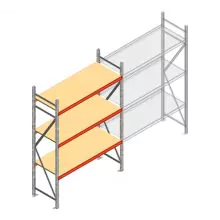 Weitspannregal AR 2000x1850x600 mm (hxbxt) 3 Ebenen verzinkt Anfangsregal