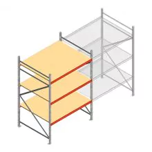 Weitspannregal AR 2250x1850x1200 mm (hxbxt) 3 Ebenen verzinkt Anfangsregal mit vormontierten Rahmen