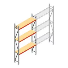 Weitspannregal AR 3000x1610x400 mm (hxbxt) 3 Ebenen verzinkt Anfangsregal mit vormontierten Rahmen