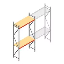 Weitspannregal AR 3000x1850x600 mm (hxbxt) 2 Ebenen verzinkt Anfangsregal mit vormontierten Rahmen
