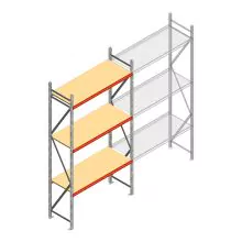 Weitspannregal AR 3000x1850x600 mm (hxbxt) 3 Ebenen verzinkt Anfangsregal mit vormontierten Rahmen