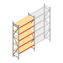 Weitspannregal AR 3000x1850x600 mm (hxbxt) 5 Ebenen verzinkt Anfangsregal mit vormontierten Rahmen