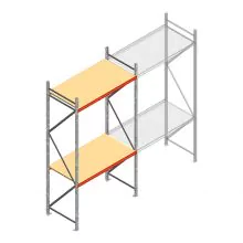 Weitspannregal AR 3000x1850x900 mm (hxbxt) 2 Ebenen verzinkt Anfangsregal mit vormontierten Rahmen