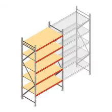 Weitspannregal AR 3000x1850x800 mm (hxbxt) 5 Ebenen verzinkt Anfangsregal mit vormontierten Rahmen