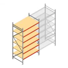 Weitspannregal AR 3000x1610x1000 mm (hxbxt) 6 Ebenen verzinkt Anfangsregal mit vormontierten Rahmen