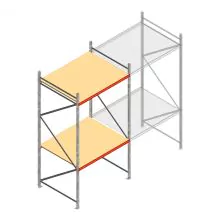 Weitspannregal AR 3000x1610x1200 mm (hxbxt) 2 Ebenen verzinkt Anfangsregal mit vormontierten Rahmen