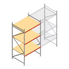 Weitspannregal AR 3000x1610x1200 mm (hxbxt) 3 Ebenen verzinkt Anfangsregal mit vormontierten Rahmen