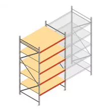 Weitspannregal AR 3000x1610x1200 mm (hxbxt) 5 Ebenen verzinkt Anfangsregal mit vormontierten Rahmen