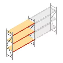 Weitspannregal AR 2250x2250x600 mm (hxbxt) 3 Ebenen verzinkt Anfangsregal mit vormontierten Rahmen
