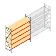 Weitspannregal AR 2250x2250x600 mm (hxbxt) 5 Ebenen verzinkt Anfangsregal mit vormontierten Rahmen
