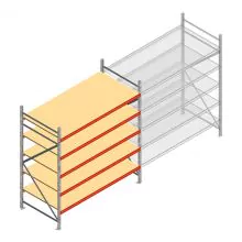 Weitspannregal AR 2250x2250x1000 mm (hxbxt) 5 Ebenen verzinkt Anfangsregal mit vormontierten Rahmen