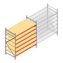 Weitspannregal AR 2250x2250x1000 mm (hxbxt) 6 Ebenen verzinkt Anfangsregal mit vormontierten Rahmen