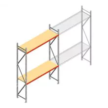 Weitspannregal AR 3000x2250x600 mm (hxbxt) 2 Ebenen verzinkt Anfangsregal mit vorgemonteerten Rahmen