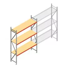 Weitspannregal AR 3000x2250x600 mm (hxbxt) 3 Ebenen verzinkt Anfangsregal mit vormontierten Rahmen