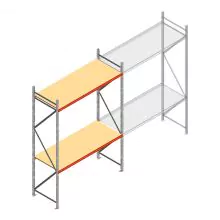 Weitspannregal AR 3000x2250x900 mm (hxbxt) 2 Ebenen verzinkt Anfangsregal