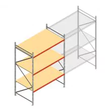 Weitspannregal AR 3000x2250x1200 mm (hxbxt) 3 Ebenen verzinkt Anfangsregal mit vormontierten Rahmen