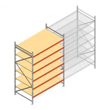 Weitspannregal AR 3000x2250x1200 mm (hxbxt) 6 Ebenen verzinkt Anfangsregal mit vormontierten Rahmen