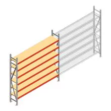 Weitspannregal AR 2000x2700x500 mm (hxbxt) 6 Ebenen verzinkt Anfangsregal mit vormontierten Rahmen