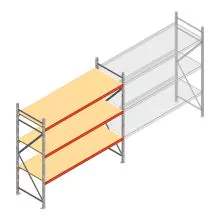 Weitspannregal AR 2000x2700x900 mm (hxbxt) 3 Ebenen verzinkt Anfangsregal mit vormontierten Rahmen