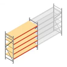 AR Weitspannregal 2000x2700x900 mm (hxbxt) 5 Ebenen verzinkt Anfangsregal mit vormontierten Rahmen