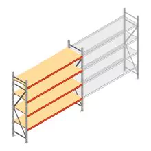 Weitspannregal AR 2500x2700x600 mm (hxbxt) 4 Ebenen verzinkt Anfangsregal mit vormontierten Rahmen