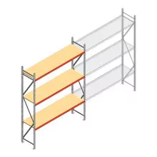 Weitspannregal AR 3000x2700x600 mm (hxbxt) 3 Ebenen verzinkt Anfangsregal mit vormontierten Rahmen