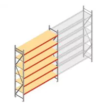 Weitspannregal AR 3000x2700x600 mm (hxbxt) 6 Ebenen verzinkt Anfangsregal mit vormontierten Rahmen