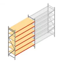 Weitspannregal AR 3000x2700x800 mm (hxbxt) 6 Ebenen verzinkt Anfangsregal mit vormontierten Rahmen